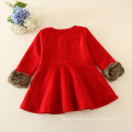 Korean Style New Fashion Children Girls Long Sleeve Outwear Coat Jacket With Waistband Baby Girls Coat With Fur Neck